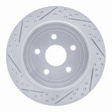 Dynamic Friction 2007-2018 Jeep Wrangler Rear Right Drilled & Slotted Geoperformance Rotor by Dynamic Friction Company 830-42029R
