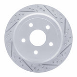 Dynamic Friction 2007-2018 Jeep Wrangler Rear Right Drilled & Slotted Geoperformance Rotor by Dynamic Friction Company 830-42029R