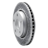Dynamic Friction 2007-2018 Jeep Wrangler Front Left Drilled & Slotted Geoperformance Rotor by Dynamic Friction Company 830-42030L