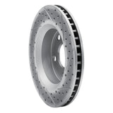 Dynamic Friction 2007-2018 Jeep Wrangler Front Left Drilled & Slotted Geoperformance Rotor by Dynamic Friction Company 830-42030L