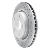 Dynamic Friction 2007-2018 Jeep Wrangler Front Right Drilled & Slotted Geoperformance Rotor by Dynamic Friction Company 830-42030R