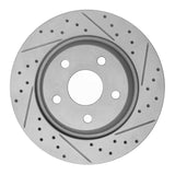 Dynamic Friction 2012-2018 Jeep Wrangler Front Right Drilled & Slotted Geoperformance Rotor by Dynamic Friction Company 830-42033R
