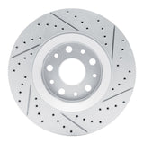 Dynamic Friction 2018-2025 Jeep Wrangler Front Left Drilled & Slotted Geoperformance Rotor by Dynamic Friction Company 830-42038L