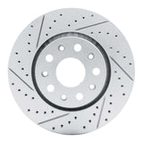 Dynamic Friction 2018-2025 Jeep Wrangler Front Left Drilled & Slotted Geoperformance Rotor by Dynamic Friction Company 830-42038L