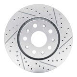 Dynamic Friction 2018-2025 Jeep Wrangler Front Right Drilled & Slotted Geoperformance Rotor by Dynamic Friction Company 830-42038R