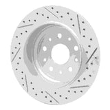 Dynamic Friction 2018-2025 Jeep Wrangler Rear Left Drilled & Slotted Geoperformance Rotor by Dynamic Friction Company 830-42041L