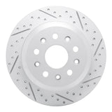 Dynamic Friction 2018-2025 Jeep Wrangler Rear Right Drilled & Slotted Geoperformance Rotor by Dynamic Friction Company 830-42041R