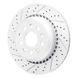 Dynamic Friction 2020-2025 Jeep Wrangler Rear Left Drilled & Slotted Geoperformance Rotor by Dynamic Friction Company 830-42043L