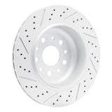 Dynamic Friction 2020-2025 Jeep Wrangler Rear Left Drilled & Slotted Geoperformance Rotor by Dynamic Friction Company 830-42043L