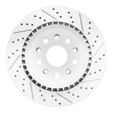 Dynamic Friction 2020-2025 Jeep Gladiator Rear Right Drilled & Slotted Geoperformance Rotor by Dynamic Friction Company 830-42043R