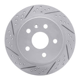 Dynamic Friction 2011-2016 Buick Lacrosse Rear Left Drilled & Slotted Geoperformance Rotor by Dynamic Friction Company 830-45015L
