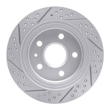 Dynamic Friction 2011-2016 Buick Regal Rear Right Drilled & Slotted Geoperformance Rotor by Dynamic Friction Company 830-45015R
