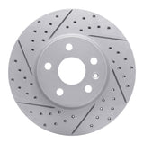 Dynamic Friction 2010-2025 Buick Regal Front Left Drilled & Slotted Geoperformance Rotor by Dynamic Friction Company 830-45016L