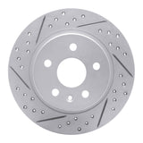 Dynamic Friction 2011-2022 Buick Encore Rear Left Drilled & Slotted Geoperformance Rotor by Dynamic Friction Company 830-45018L