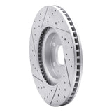 Dynamic Friction 2013-2019 Buick Regal Front Right Drilled & Slotted Geoperformance Rotor by Dynamic Friction Company 830-45019R