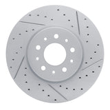 Dynamic Friction 2016-2021 Buick Regal Tourx Front Right Drilled & Slotted Geoperformance Rotor by Dynamic Friction Company 830-45023R