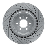 Dynamic Friction 2004-2011 Cadillac CTS Rear Left Drilled & Slotted Geoperformance Rotor by Dynamic Friction Company 830-46016L