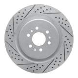 Dynamic Friction 2004-2011 Cadillac CTS Rear Left Drilled & Slotted Geoperformance Rotor by Dynamic Friction Company 830-46016L