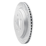 Dynamic Friction 2008-2019 Cadillac CTS Rear Right Drilled & Slotted Geoperformance Rotor by Dynamic Friction Company 830-46024R