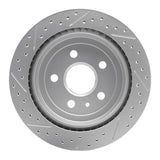 Dynamic Friction 2008-2019 Cadillac CTS Rear Right Drilled & Slotted Geoperformance Rotor by Dynamic Friction Company 830-46024R