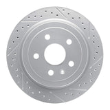 Dynamic Friction 2008-2019 Cadillac CTS Rear Right Drilled & Slotted Geoperformance Rotor by Dynamic Friction Company 830-46024R