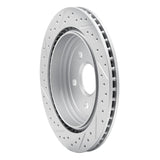 Dynamic Friction 2008-2019 Cadillac CTS Rear Right Drilled & Slotted Geoperformance Rotor by Dynamic Friction Company 830-46024R