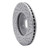 Dynamic Friction 2008-2014 Cadillac CTS Front Left Drilled & Slotted Geoperformance Rotor by Dynamic Friction Company 830-46025L