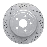 Dynamic Friction 2008-2014 Cadillac CTS Rear Left Drilled & Slotted Geoperformance Rotor by Dynamic Friction Company 830-46026L