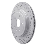 Dynamic Friction 2008-2014 Cadillac CTS Rear Right Drilled & Slotted Geoperformance Rotor by Dynamic Friction Company 830-46026R