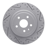 Dynamic Friction 2008-2014 Cadillac CTS Rear Right Drilled & Slotted Geoperformance Rotor by Dynamic Friction Company 830-46026R