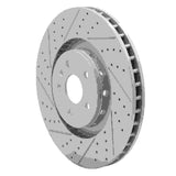 Dynamic Friction 2009-2015 Cadillac CTS Front Left Drilled & Slotted Geoperformance Rotor by Dynamic Friction Company 830-46029L