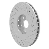 Dynamic Friction 2009-2015 Cadillac CTS Front Left Drilled & Slotted Geoperformance Rotor by Dynamic Friction Company 830-46029L