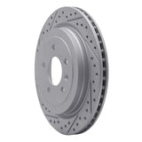 Dynamic Friction 2013-2019 Cadillac ATS Rear Left Drilled & Slotted Geoperformance Rotor by Dynamic Friction Company 830-46032L