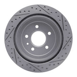 Dynamic Friction 2013-2019 Cadillac ATS Rear Left Drilled & Slotted Geoperformance Rotor by Dynamic Friction Company 830-46032L
