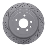 Dynamic Friction 2013-2019 Cadillac ATS Rear Left Drilled & Slotted Geoperformance Rotor by Dynamic Friction Company 830-46032L