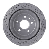 Dynamic Friction 2013-2019 Cadillac ATS Rear Right Drilled & Slotted Geoperformance Rotor by Dynamic Friction Company 830-46032R