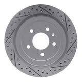 Dynamic Friction 2013-2019 Cadillac ATS Rear Right Drilled & Slotted Geoperformance Rotor by Dynamic Friction Company 830-46032R