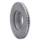 Dynamic Friction 2013-2025 Cadillac ATS Front Left Drilled & Slotted Geoperformance Rotor by Dynamic Friction Company 830-46033L