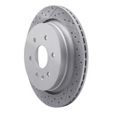 Dynamic Friction 2013-2019 Cadillac Xts Rear Left Drilled & Slotted Geoperformance Rotor by Dynamic Friction Company 830-46034L