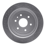 Dynamic Friction 2013-2019 Cadillac Xts Rear Left Drilled & Slotted Geoperformance Rotor by Dynamic Friction Company 830-46034L