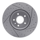Dynamic Friction 2013-2025 Cadillac CT4 Front Left Drilled & Slotted Geoperformance Rotor by Dynamic Friction Company 830-46035L