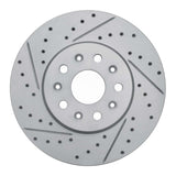 Dynamic Friction 2014-2020 Cadillac CTS Front Left Drilled & Slotted Geoperformance Rotor by Dynamic Friction Company 830-46038L