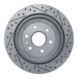 Dynamic Friction 2010-2016 Cadillac Srx Rear Left Drilled & Slotted Geoperformance Rotor by Dynamic Friction Company 830-46045L
