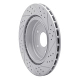 Dynamic Friction 2006-2013 Chevrolet Corvette Rear Left Drilled & Slotted Geoperformance Rotor by Dynamic Friction Company 830-47035L