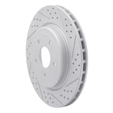 Dynamic Friction 2006-2013 Chevrolet Corvette Rear Right Drilled & Slotted Geoperformance Rotor by Dynamic Friction Company 830-47035R