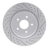 Dynamic Friction 2006-2013 Chevrolet Corvette Rear Right Drilled & Slotted Geoperformance Rotor by Dynamic Friction Company 830-47035R