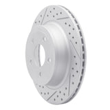 Dynamic Friction 2008-2010 Chevrolet Cobalt Rear Left Drilled & Slotted Geoperformance Rotor by Dynamic Friction Company 830-47038L
