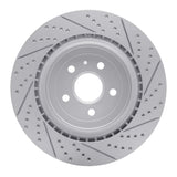 Dynamic Friction 2009-2024 Cadillac CTS Rear Left Drilled & Slotted Geoperformance Rotor by Dynamic Friction Company 830-47039L