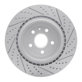 Dynamic Friction 2009-2024 Cadillac CTS Rear Right Drilled & Slotted Geoperformance Rotor by Dynamic Friction Company 830-47039R