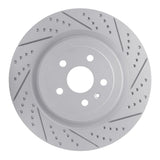 Dynamic Friction 2009-2024 Cadillac CTS Rear Right Drilled & Slotted Geoperformance Rotor by Dynamic Friction Company 830-47039R